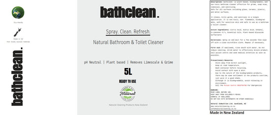 Bathclean. 5L - New Zealand Made Range