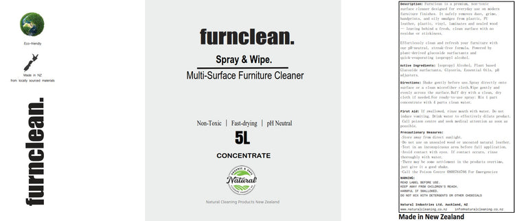Furnclean. 5L - New Zealand Made Range