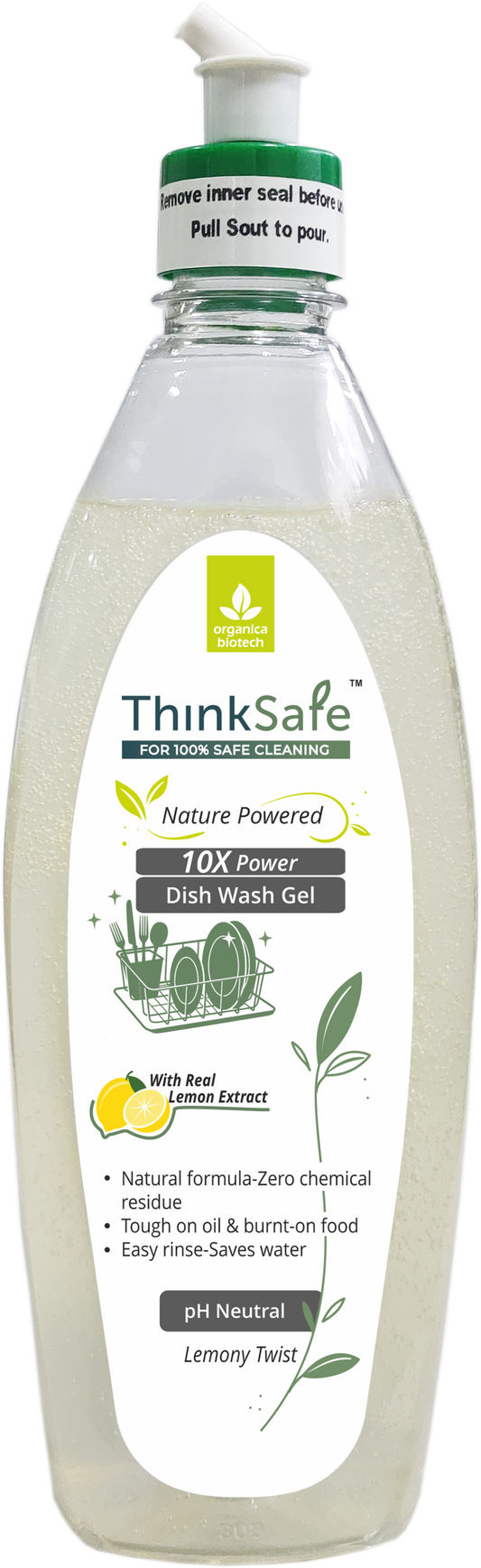 ThinkSafe Natural Dish Wash Gel- 500 ml